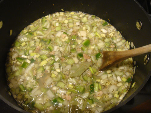 veggies for clam chowder