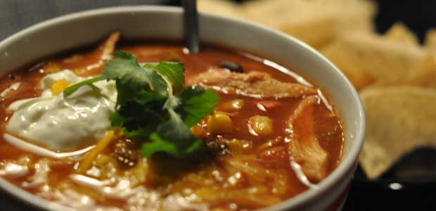 #htmlcaption_660 Easy Slow Cooker Chicken Taco Soup Recipe